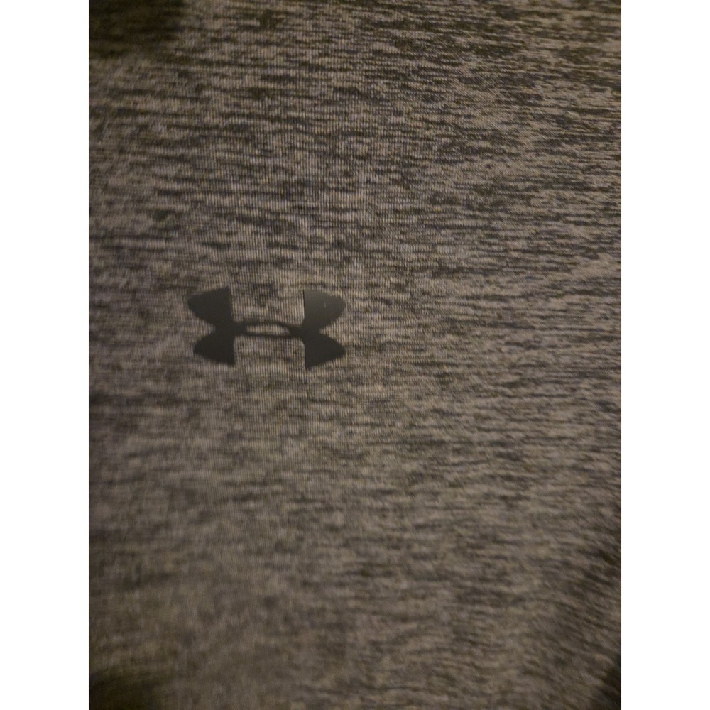 Under Armour, Loose Fit, All Season, GreyLong sleeve Polo Mens Golf Shirt Medium - Picture 3 of 6